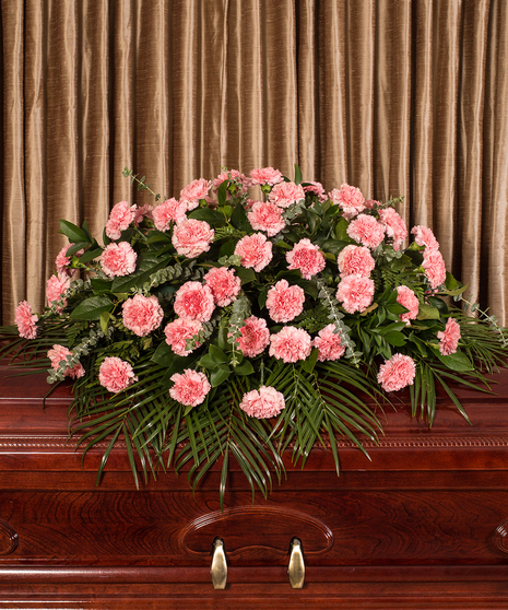 Pink Carnations Casket Spray