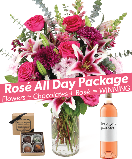 Rosé All Day Package - Bold & Beautiful + Chocolates + Love You Bunches Rosé