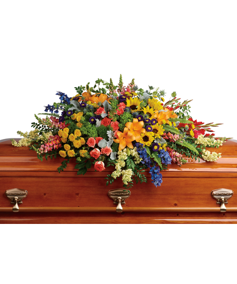 Colorful Reflections Casket Spray