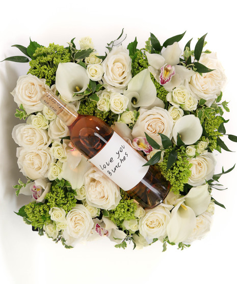 Gift Crate, Roses, Wine