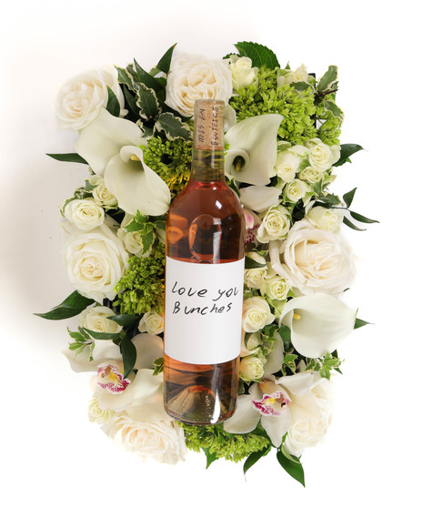 Gift Crate, Roses, Wine