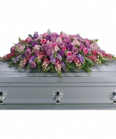 Lavender Tribute Casket Spray